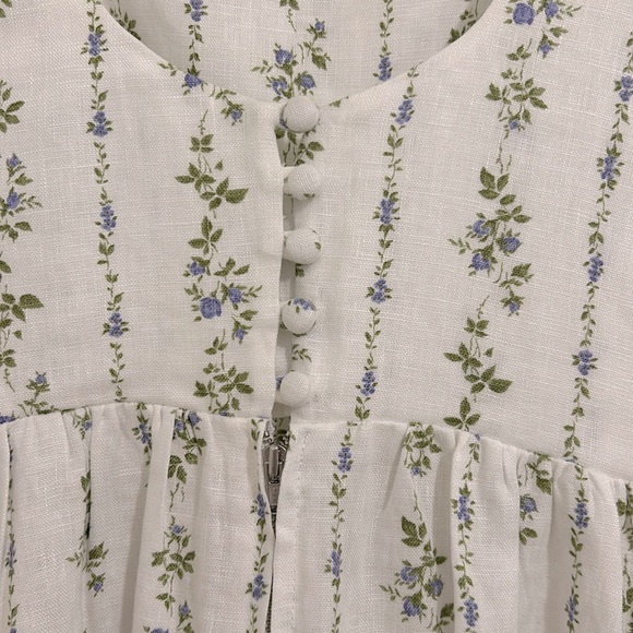 Reformation Bucatini Linen Dress In Chalet Floral Size 6 - Picture 12 of 16